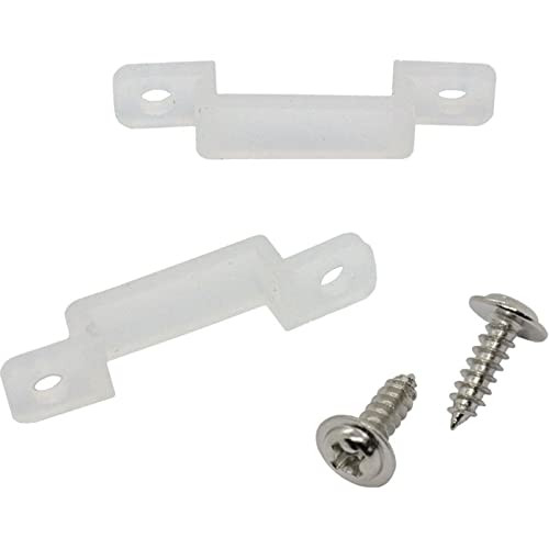 Lumonic 50x LED Montageclip für 12mm breite LED Streifen I LED Band Befestigung mit einer Brücke und Schrauben I Schelle/Halterung als Befestigungscl Lumonic 50x LED Montageclip für 12mm breite LED Streifen I LED Band Befestigung mit einer Brücke und Schrauben I Schelle/Halterung als Befestigungscl von Lumonic