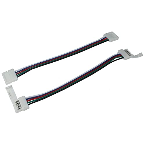 5x 50cm RGBW LED Clip Verbinder mit Kabel für 12mm RGBW LED Streifen 17x5mm von Lumonic