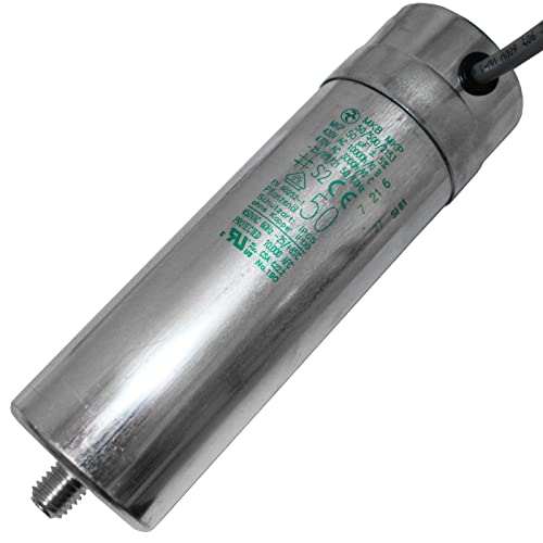 Lumonic Anlaufkondensator Hydra MKP-500 50-C [inkl. Kabel 50cm] | Motorkondensator 50µF 420V 50x165mm I Kondensator mit hochwertigem Metallgehäuse von Lumonic