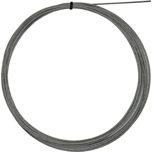 Drahtseil 10m Edelstahl V4A 316 2mm 7x7 Seile rostfrei für Ranksysteme von Lumonic