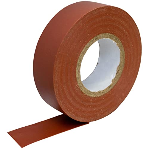 Lumonic 1 Rolle PVC Isolierband 19mm x 20m Klebeband braun Isoband I Geeignet für Elektriker und Bastler I Isolierklebeband in verschiedenen Längen und Farben von Lumonic