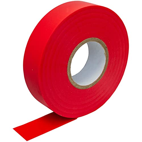 Lumonic 1 Rolle PVC Isolierband 19mm x 33m Klebeband rot Isoband I Geeignet für Elektriker und Bastler I Isolierklebeband in verschiedenen Längen und Farben von Lumonic