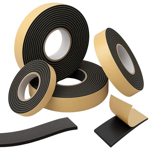 Lumonic 10m EPDM Dichtungsband Selbstklebend 15mm x 1mm I Dichtband für Fenster & Türen I Fensterdichtung, Türdichtung, Gummidichtung zum Kälteschutz von Lumonic