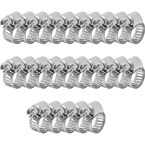 Lumonic 25x 8-12mm Schlauchschelle Edelstahl V4A 304 I einstellbare Schlauchschellen zum Schrauben I für Rohre Schläuche Waschmaschine KFZ Auto Haus G von Lumonic