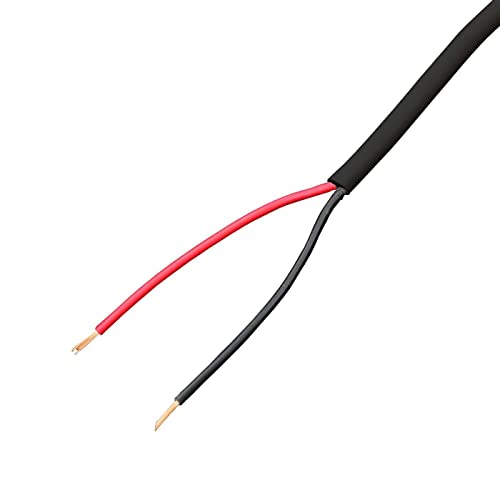 Lumonic 2x 0,34mm² LED Steuerleitung schwarz 100m I ummanteltes 2 adriges Kabel flexibel I Geschirmtes Steuerkabel, LiYY Verlängerung, Stromkabel von Lumonic