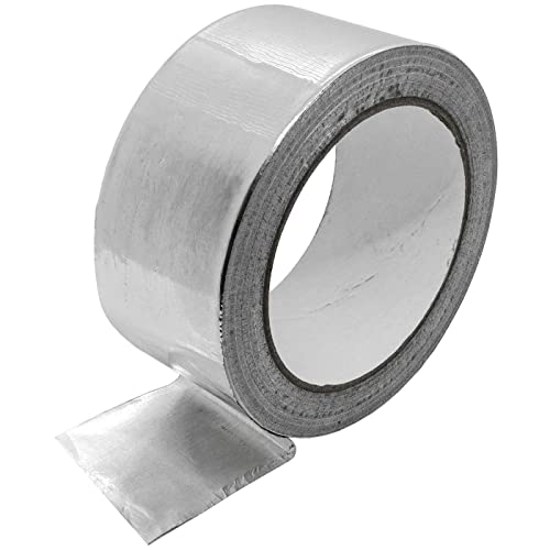 Lumonic 50m Aluminium Klebeband 50mm verstärkt I Alu Klebeband in Silber aus Reinaluminiumfolie I Aluminium Band, Aluband selbstklebend, Aluminium Tape von Lumonic