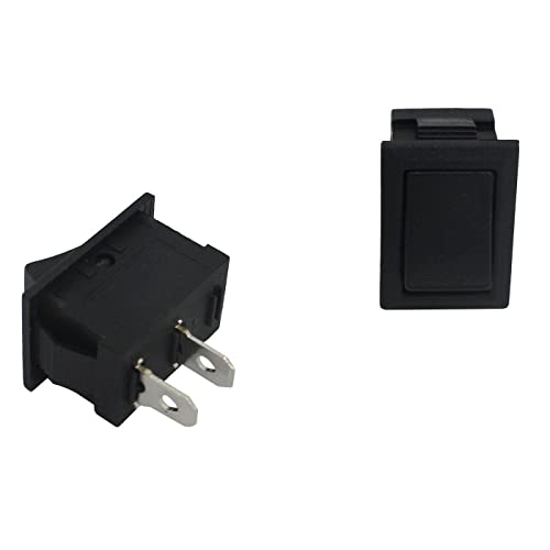 Lumonic 5x Kunststoff Wippschalter Ausschalter 21x15mm in Farbe Schwarz I mit einem 4,8x0,8mm Stecker Flachstecker I Geeignet für 250V 3A Lumonic 5x Kunststoff Wippschalter Ausschalter 21x15mm in Farbe Schwarz I mit einem 4,8x0,8mm Stecker Flachstecker I Geeignet für 250V 3A von Lumonic