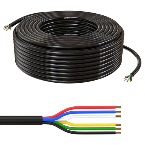 Lumonic 6x 0,34mm² LED Steuerleitung schwarz 20m I ummanteltes 6 adriges Kabel flexibel I Geschirmtes Steuerkabel, LiYY Verlängerung, Stromkabel Lumonic 6x 0,34mm² LED Steuerleitung schwarz 20m I ummanteltes 6 adriges Kabel flexibel I Geschirmtes Steuerkabel, LiYY Verlängerung, Stromkabel von Lumonic