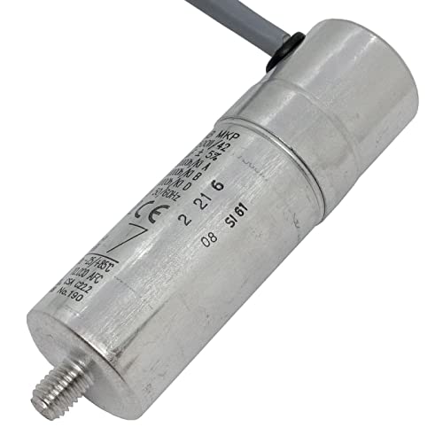 Lumonic Anlaufkondensator Hydra MKP-500 7-C [inkl. Kabel 40cm] | Motorkondensator 7µF 470V 30x95mm I Kondensator mit hochwertigem Metallgehäuse von Lumonic