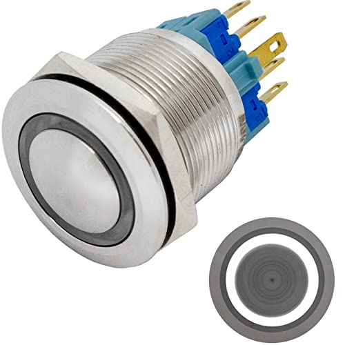 Lumonic Edelstahl Drucktaster gewölbt 25mm Durchmesser I Mit einer Ring LED in Kalt-Weiß Maße: 2,8x0,5mm Pin s 250V 3A I Vandalismussicher nach dem IP65 Standard Lumonic Edelstahl Drucktaster gewölbt 25mm Durchmesser I Mit einer Ring LED in Kalt-Weiß Maße: 2,8x0,5mm Pin s 250V 3A I Vandalismussicher nach dem IP65 Standard von Lumonic