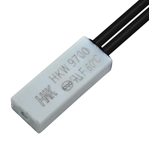 Lumonic Thermoschalter 60°C Schließer 250V 5A Kabel Temperaturschalter Thermostat HKW9700 Bimetall Thermoschutz von Lumonic