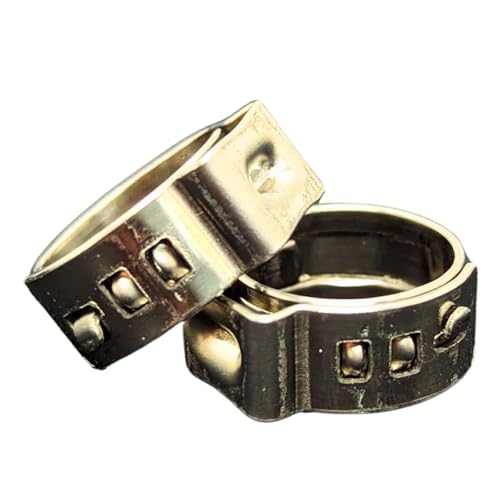 Lumonic I 20x 1-Ohr-Schelle 14,5-17,0mm I V2A Edelstahl I Einohrschelle I Schlauchschelle I für Druckluft, Rohrsysteme, Garten, KFZ von Lumonic