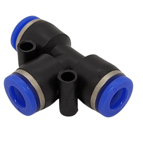 Lumonic I PU Schlauch T-Steckverbinder I 6mm I T-Stück I Push-in I pneumatischer Steckverbinder I T-Verteiler I Druckluft & Automatisierung von Lumonic