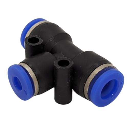 Lumonic I PU Schlauch T-Steckverbinder Reduzierung I 6/4/6mm I T-Stück I Push-in I pneumatischer Steckverbinder I T-Verteiler reduzierend I Druckluft von Lumonic