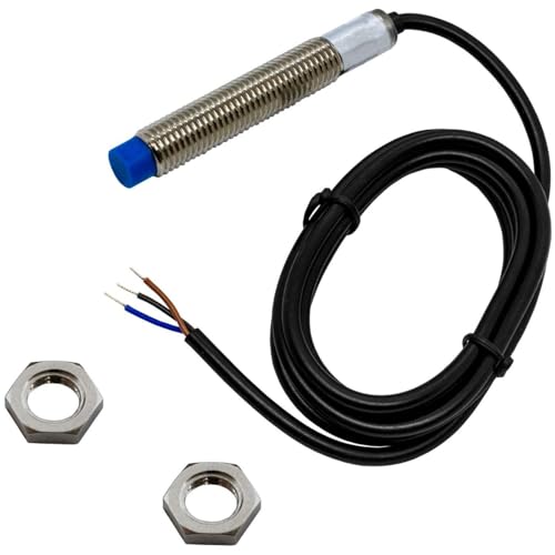 Lumonic Induktiver Näherungsschalter 12mm PNP I Näherungssensor Schließer - IP67 I Annäherungssensor mit Messing vernickelt & 6 bis 36V DC Spannung von Lumonic
