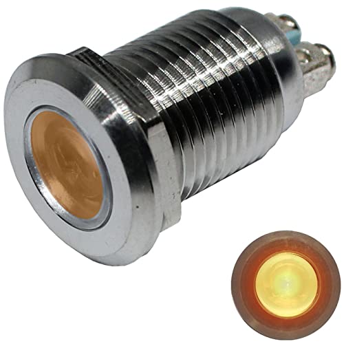 Lumonic LED Kontrollleuchte 16mm Gelb aus Edelstahl I Signalleuchte mit Schraubanschluss - IP67 I Signallampe für Auto mit 6V, 12V & 24V LED Spannung Lumonic LED Kontrollleuchte 16mm Gelb aus Edelstahl I Signalleuchte mit Schraubanschluss - IP67 I Signallampe für Auto mit 6V, 12V & 24V LED Spannung von Lumonic