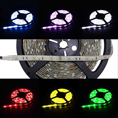 Lumonic LED Strip 5m RGB LED Leiste 12V IP65 150LEDs 30 LED/m SMD5050 I farbwechsel LED Streifen I LED Stripe 500cm, LED Band, LED Lichtband von Lumonic