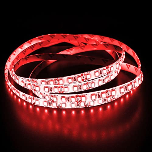 Lumonic LED Strip 5m Rot LED Leiste 12V IP65 600LEDs 120 LED/m SMD2835 I LED Streifen I LED Stripe 500cm, LED Band, LED Lichtband von Lumonic