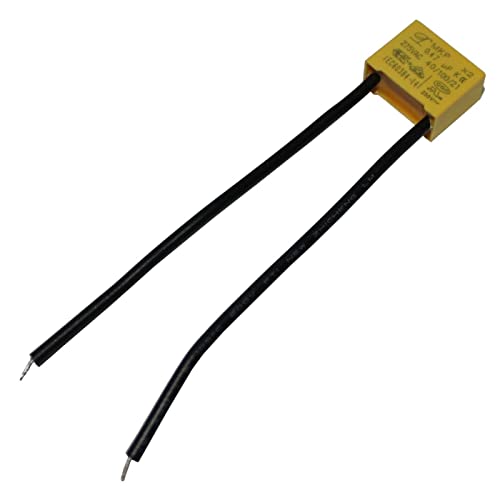 Lumonic MKP Entstörkondensator | 0,47µF 275V AC I 2-Pin Anschluss I 2-Pin I 0,47uF, 470nF I Kondensator gegen Flackern | für Haushaltsgeräte, Elektrow von Lumonic