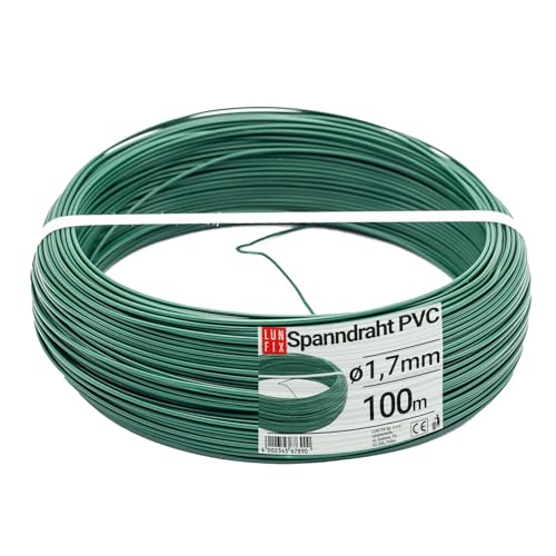 100m Spanndraht Gartendraht Ø1,7 mm Grün Verzinkt und PVC Beschichtet Maschenddrahtzaun Montagedraht 100m Spanndraht Gartendraht Ø1,7 mm Grün Verzinkt und PVC Beschichtet Maschenddrahtzaun Montagedraht von Lun Fix