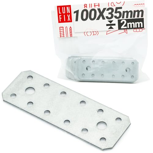 100x35x2,0 Flachverbinder Lochplatte Stahlverbinder Lochblech Verzinkt Innen - Außenbereich 10er Set 100x35x2,0 Flachverbinder Lochplatte Stahlverbinder Lochblech Verzinkt Innen - Außenbereich 10er Set von Lun Fix
