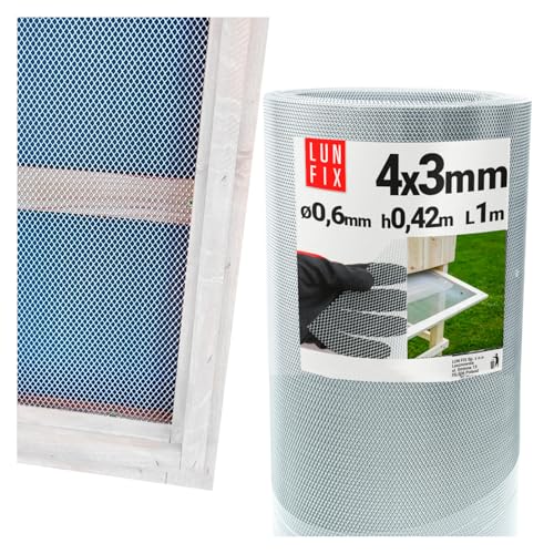 Streckgitter 4x3mm Ø0,6mm 0,42x1m verzinktes Stahlgitter, universelles Renngitter für Kühlergrill, Grillgitter Auto, Lichtschachtabdeckung, Lüftungsgitter, Lochblech, Lun Fix Streckgitter 4x3mm Ø0,6mm 0,42x1m verzinktes Stahlgitter, universelles Renngitter für Kühlergrill, Grillgitter Auto, Lichtschachtabdeckung, Lüftungsgitter, Lochblech, Lun Fix von Lun Fix