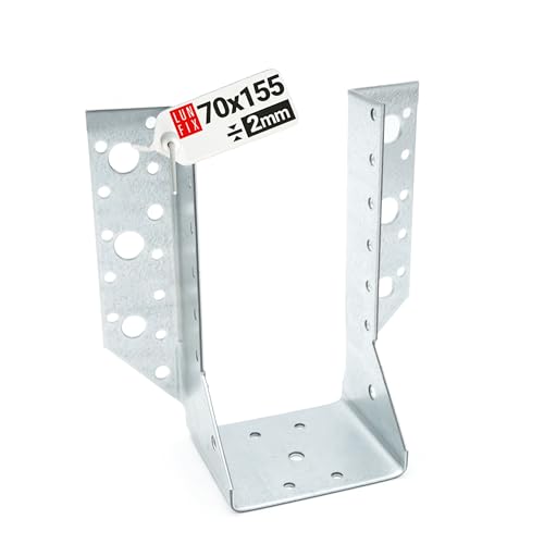 Balkenschuh 70x155 mm Typ A aus Stahl verzinkt 2 mm stark U-Form Balkenträger Holzbalkenverbinder offen für Holzbau, Carport, Pergola, Dachstuhl, Zaun, Terrasse, Unterkonstruktion Balkenschuh 70x155 mm Typ A aus Stahl verzinkt 2 mm stark U-Form Balkenträger Holzbalkenverbinder offen für Holzbau, Carport, Pergola, Dachstuhl, Zaun, Terrasse, Unterkonstruktion von Lun Fix