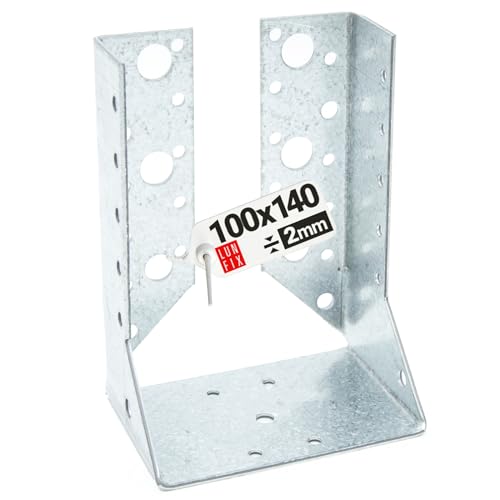 Balkenschuh Typ B Balkenträger Holzbalkenverbinder Verzinkt 2 mm 100x140mm von Lun Fix