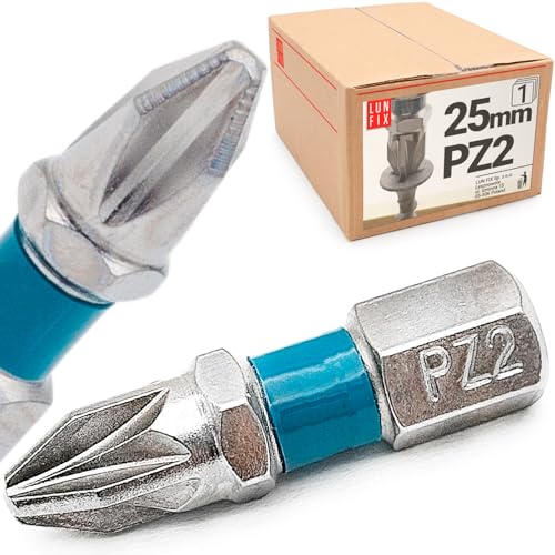 Bit Einzeln Schrauber-Bit Sechskantschaft Schraubendreher Bits PZ2 x 25mm von Lun Fix