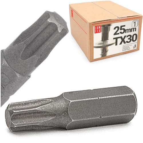 Bit Einzeln Schrauber-Bit Sechskantschaft Schraubendreher Bits TX30 x 25mm von Lun Fix
