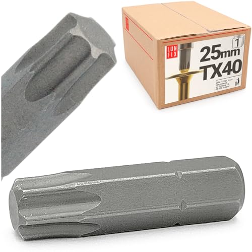 Bit Einzeln Schrauber-Bit Sechskantschaft Schraubendreher Bits TX40 x 25mm von Lun Fix