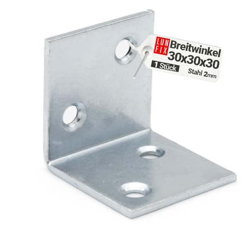 Breitwinkel Eckwinkel Winkelverbinder Lochplattenwinkel Verzinkt 30x30x30x2,0 mm Breitwinkel Eckwinkel Winkelverbinder Lochplattenwinkel Verzinkt 30x30x30x2,0 mm von Lun Fix