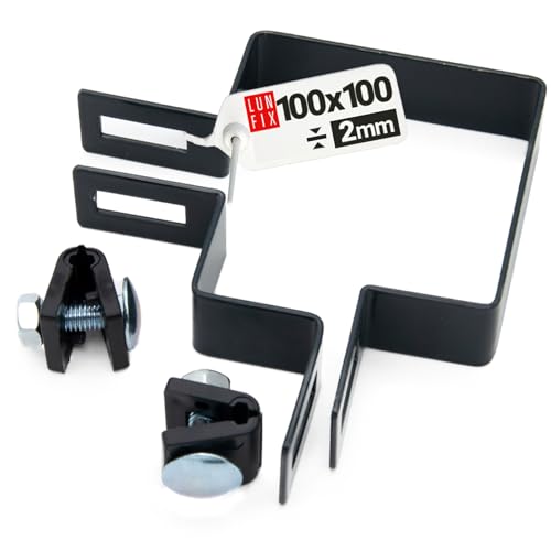 Eckschelle Zaunschelle Strebenschelle Gitterstabmattenzaun 90 Grad für 100 x 100 mm Pfosten Graphit Eckschelle Zaunschelle Strebenschelle Gitterstabmattenzaun 90 Grad für 100 x 100 mm Pfosten Graphit von Lun Fix