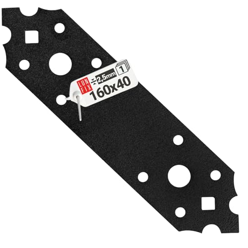 Flachverbinder 160 x 40 x 2,5mm Lochblech Schwarz Verbindungsplatte Verbindungsblech Vintage Deko Holzverbinder Flachverbinder 160 x 40 x 2,5mm Lochblech Schwarz Verbindungsplatte Verbindungsblech Vintage Deko Holzverbinder von Lun Fix