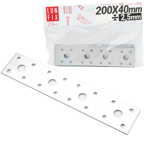 Flachverbinder Lochplatte Stahlverbinder Lochblech Verzinkt Innen - Außenbereich 200x40x2,5 10er Set Flachverbinder Lochplatte Stahlverbinder Lochblech Verzinkt Innen - Außenbereich 200x40x2,5 10er Set von Lun Fix