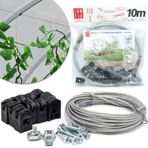 Gewächshaus Seil-System für Tomatenhaken/Pflanzschnüre bis + 65% bessere Flächennutzung 10m Gewächshaus Seil-System für Tomatenhaken/Pflanzschnüre bis + 65% bessere Flächennutzung 10m von Lun Fix