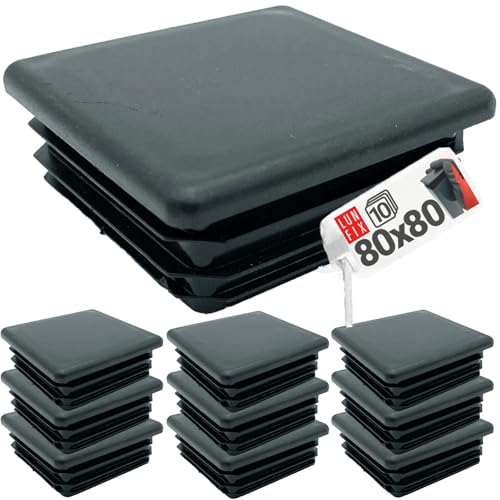 Kunststoff Lamellenstopfen für Vierkantrohre Rohrstopfen Zaunkappen Möbelgleiter Schwarz für 80x80 mm Außenmaße 10er Set Kunststoff Lamellenstopfen für Vierkantrohre Rohrstopfen Zaunkappen Möbelgleiter Schwarz für 80x80 mm Außenmaße 10er Set von Lun Fix