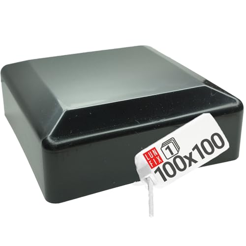 Pfostenkappen Zaunkappe Zaunpfahlkappe Rohrkappe Schwarz Pfostenabdeckung 100x100 mm Eckig 1 Stück Pfostenkappen Zaunkappe Zaunpfahlkappe Rohrkappe Schwarz Pfostenabdeckung 100x100 mm Eckig 1 Stück von Lun Fix