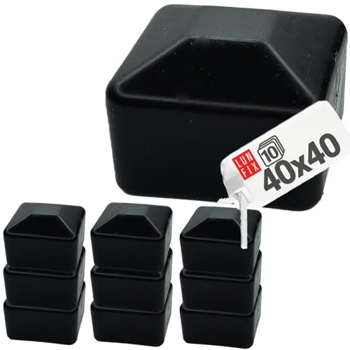 Pfostenkappen Zaunkappe Zaunpfahlkappe Rohrkappe Schwarz Pfostenabdeckung 40x40 mm Eckig 10er Set Pfostenkappen Zaunkappe Zaunpfahlkappe Rohrkappe Schwarz Pfostenabdeckung 40x40 mm Eckig 10er Set von Lun Fix