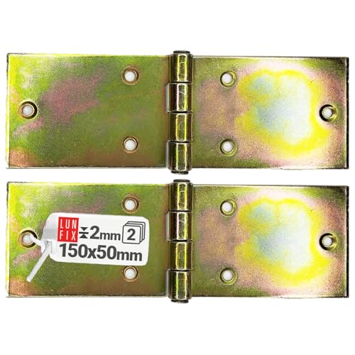 Scharnier Klappbar Möbelscharnier Türscharnier Gelb verzinkt Scharnierband 150x50x2,0mm 2er Set Scharnier Klappbar Möbelscharnier Türscharnier Gelb verzinkt Scharnierband 150x50x2,0mm 2er Set von Lun Fix