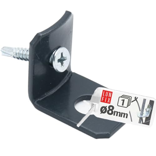 Spannstab Halter Anschrauböse Geflechtspannstab Öse Maschendrahtzaun Montage inkl. Montagematerial Anthrazit Spannstab Halter Anschrauböse Geflechtspannstab Öse Maschendrahtzaun Montage inkl. Montagematerial Anthrazit von Lun Fix