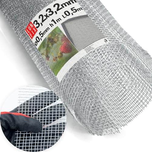 Stahlgitter Feinmaschig Filtersieb Fliegengitter Meterware Schädlingsschutz Stahlgewebe verzinkt 3,2 mm x 3,2 mm 0,5 mm 1m x 0,5 m Stahlgitter Feinmaschig Filtersieb Fliegengitter Meterware Schädlingsschutz Stahlgewebe verzinkt 3,2 mm x 3,2 mm 0,5 mm 1m x 0,5 m von Lun Fix