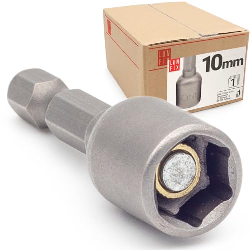 Steckschlüsseleinsatz Sechskantschaft magnetisch Stecknüsse 6-Kant Bit 10 mm von Lun Fix