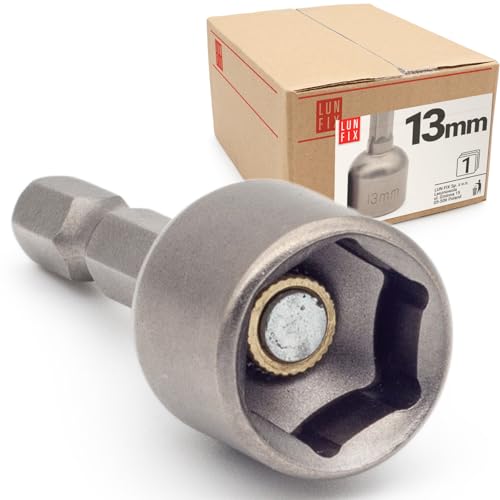 Steckschlüsseleinsatz Sechskantschaft magnetisch Stecknüsse 6-Kant Bit 13 mm von Lun Fix