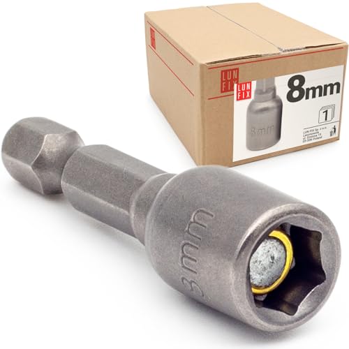 Steckschlüsseleinsatz Sechskantschaft magnetisch Stecknüsse 6-Kant Bit 8mm von Lun Fix