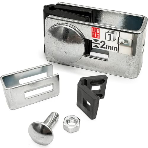 Universal Stabmattenzaun Halter Wandanschluss 4mm 5mm Zwischen Pfosten Montage Komplett Silber Verzinkt von Lun Fix
