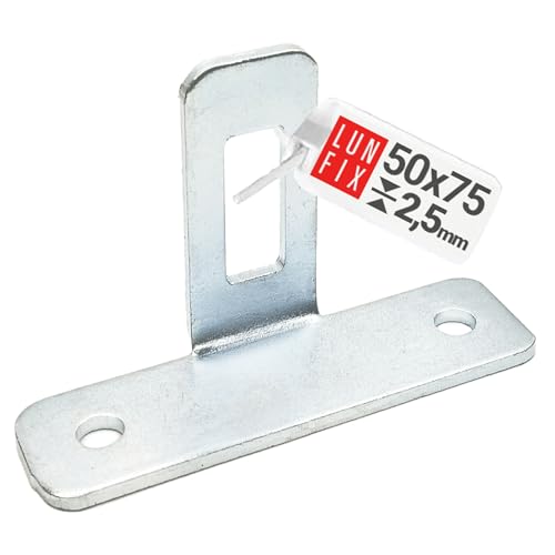 Zaunhalter Wandanschluss Winkel Anschraubplatte Zaun T Montagewinkel 75 * 45 mm Verzinkt Silber Zaunhalter Wandanschluss Winkel Anschraubplatte Zaun T Montagewinkel 75 * 45 mm Verzinkt Silber von Lun Fix