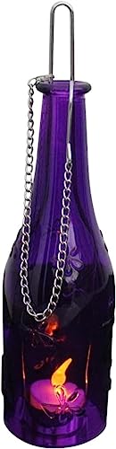Echtglasflasche Kerzenhalter Flasche zum aufhängen versch. Farben erhältlich 14466 (lila) von Luna24 simply great ideas...