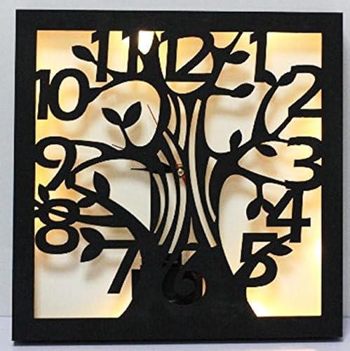 Luna24 simply great ideas... Holz LED Wanduhr Baum Uhr beleuchtet von Luna24 simply great ideas...