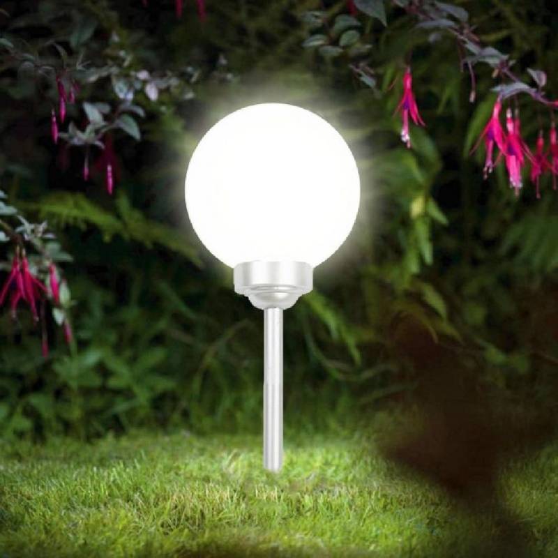 Luna24 simply great ideas... LED Solarleuchte Solar Gartenstecker als Kugel Ø 15 cm, weiße LEDs von Luna24 simply great ideas...